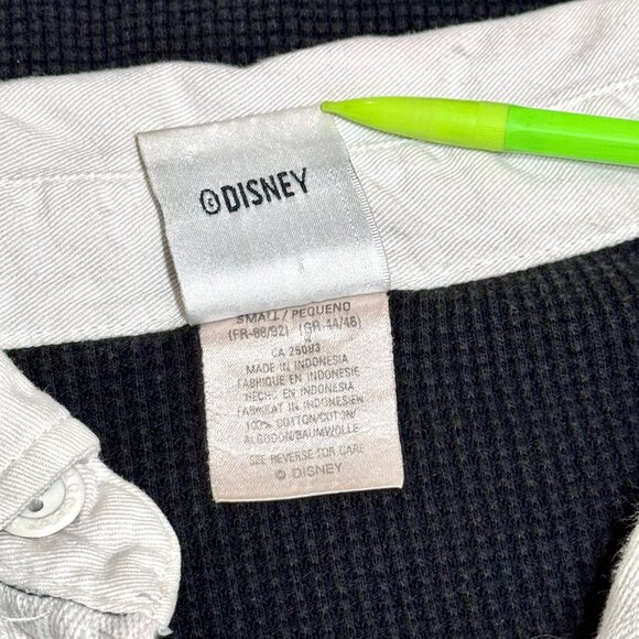 Vtg Disney Store Winnie the Pooh Tigger Waffle Henley Shirt Contrast Collar - Picture 11 of 16